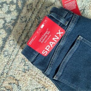 SPANX Dark Indigo Denim-Look Leggings with Contrast Stitching
